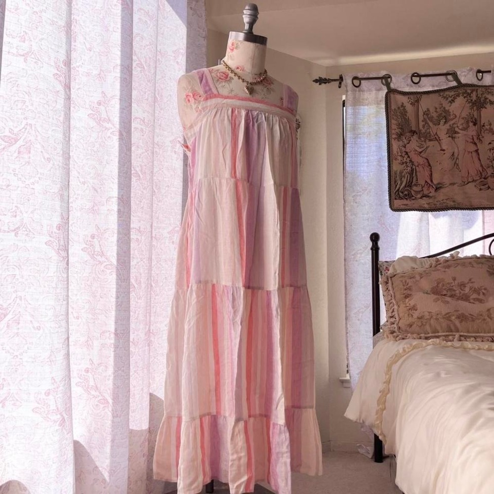 Striped maxi summer dress‎